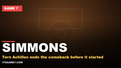 Simmons Game 7 featured graphic: Torn Achilles ends the comeback before it started