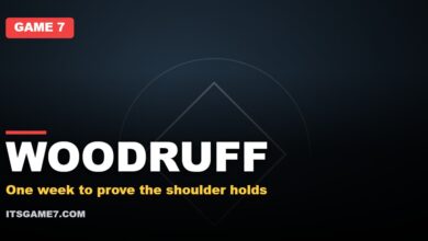 WOODRUFF: One week to prove the shoulder holds