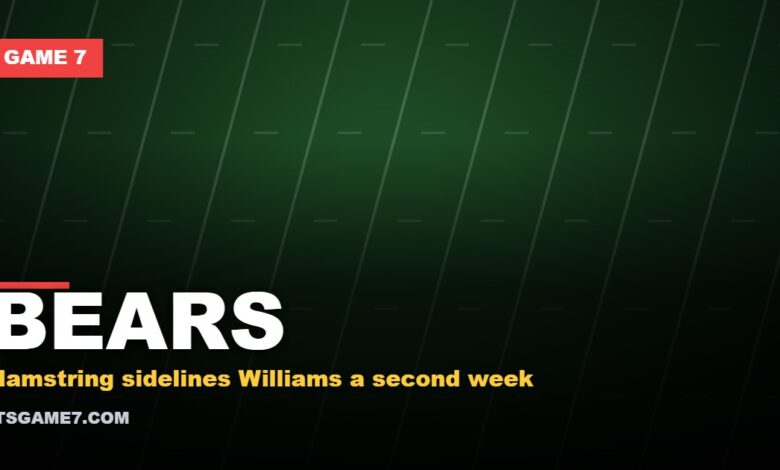 Game 7 graphic: Caleb Williams out again for the Bears against the Jets