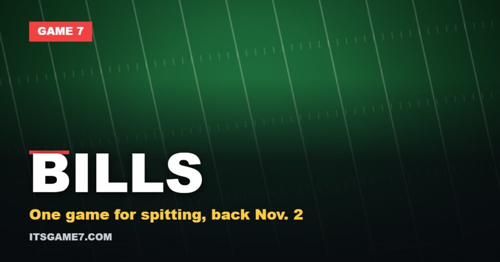 Bills graphic: One game for spitting, back Nov. 2