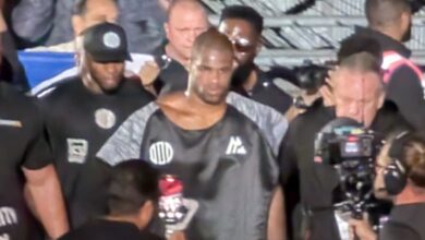 Daniel Dubois during his ring walk