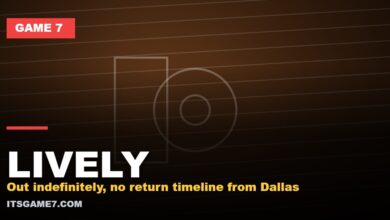 Game 7 graphic: Mavericks center Dereck Lively remains out indefinitely with a foot injury