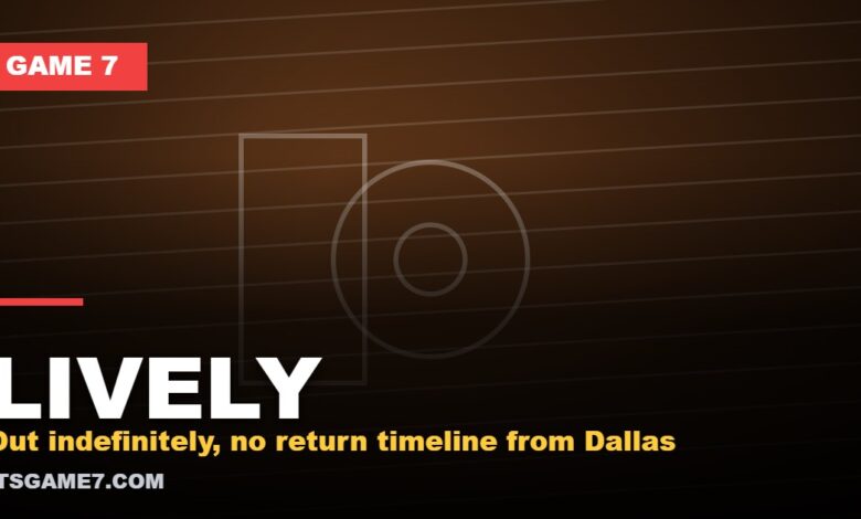 Game 7 graphic: Mavericks center Dereck Lively remains out indefinitely with a foot injury