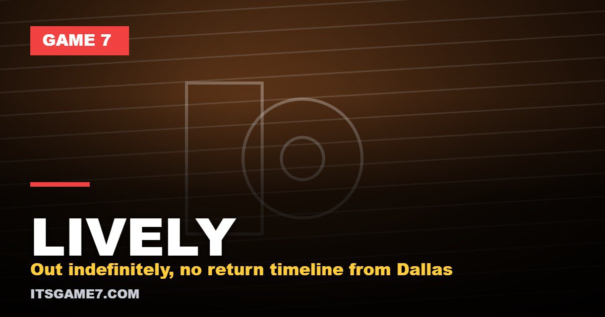 Dereck Lively Has Played Seven Games in Two Years and Dallas Still Has No Timeline