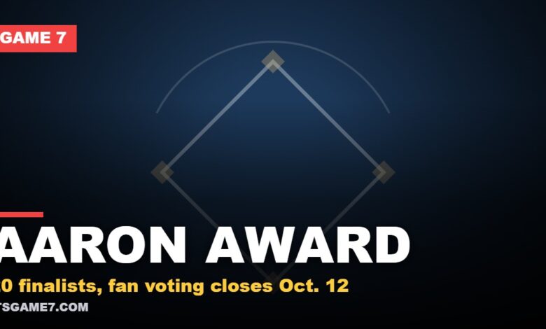 Aaron award: 20 finalists, fan voting closes Oct. 12 | Game 7
