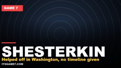 SHESTERKIN - Helped off in Washington, no timeline given