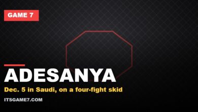 ADESANYA - Dec. 5 in Saudi, on a four-fight skid