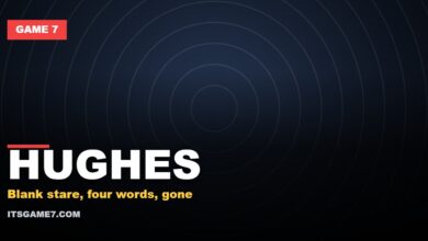Game 7 graphic: Jack Hughes calls an ESPN joke weird and leaves the interview
