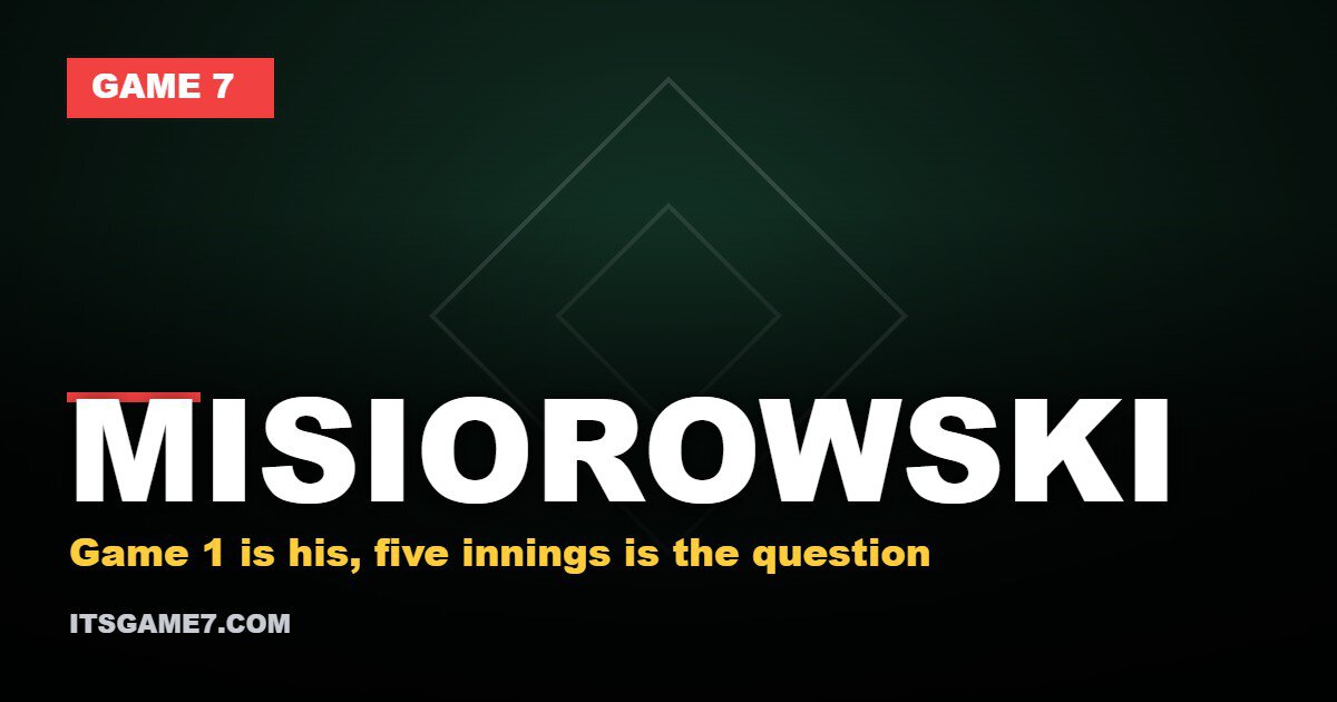 Jacob Misiorowski Led MLB in ERA and Strikeouts. He Has Not Finished Five Innings in October.