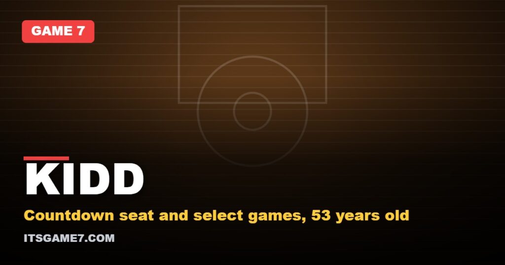 KIDD. Countdown seat and select games, 53 years old