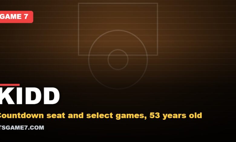 KIDD. Countdown seat and select games, 53 years old