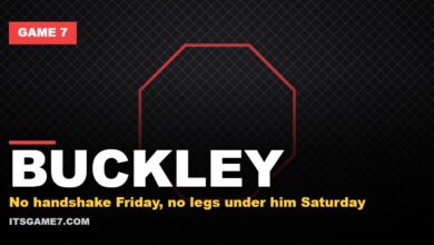 BUCKLEY: No handshake Friday, no legs under him Saturday