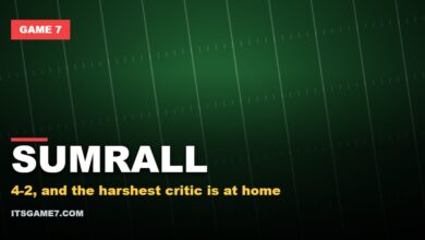 Game 7 graphic on Jon Sumrall sharing his son's text after Florida's loss
