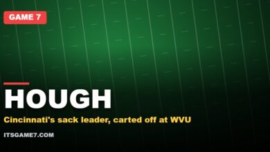 HOUGH: Cincinnati's sack leader, carted off at WVU