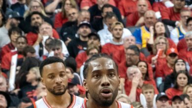 Kawhi Leonard on the court during the 2019 NBA Finals