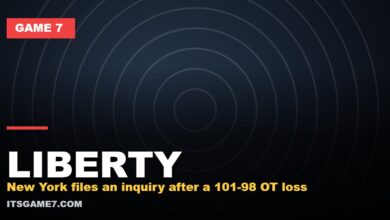Game 7 graphic: the Liberty dispute a reset timeout ruling in their overtime loss to the Dream