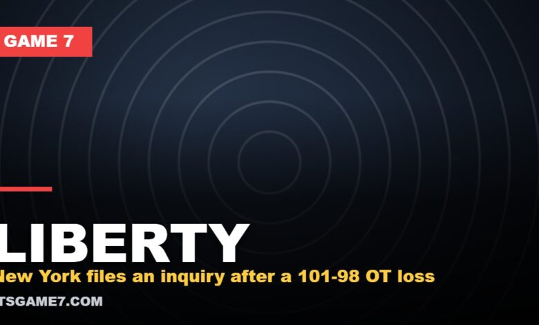 Game 7 graphic: the Liberty dispute a reset timeout ruling in their overtime loss to the Dream