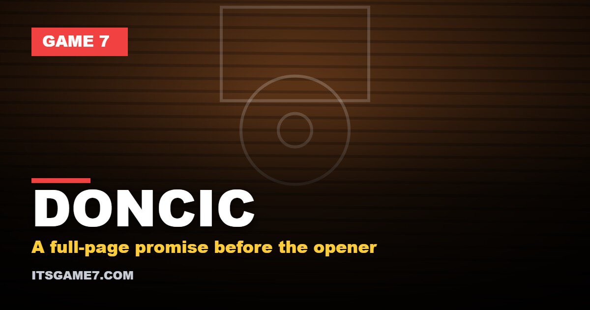 Luka Doncic Took Out a Full-Page LA Times Ad Before the Lakers Opener: What His Promise to Fans Means