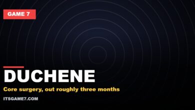 DUCHENE - Core surgery, out roughly three months