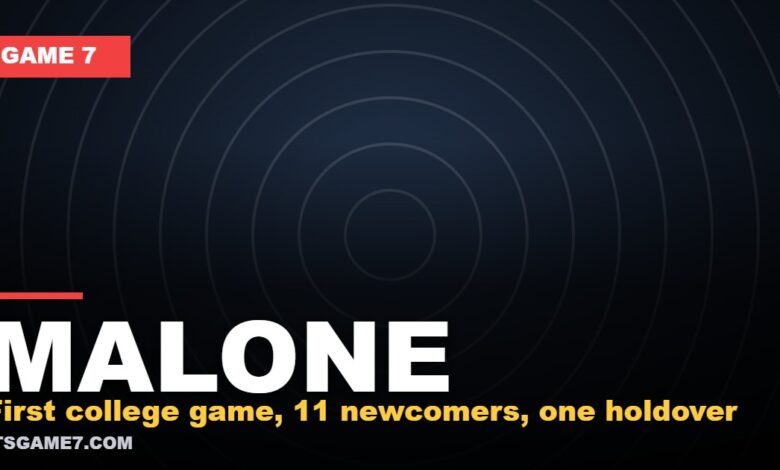 MALONE - First college game, 11 newcomers, one holdover