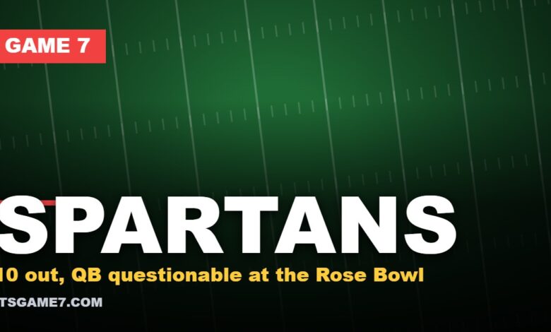 Spartans graphic: 10 out, QB questionable at the Rose Bowl