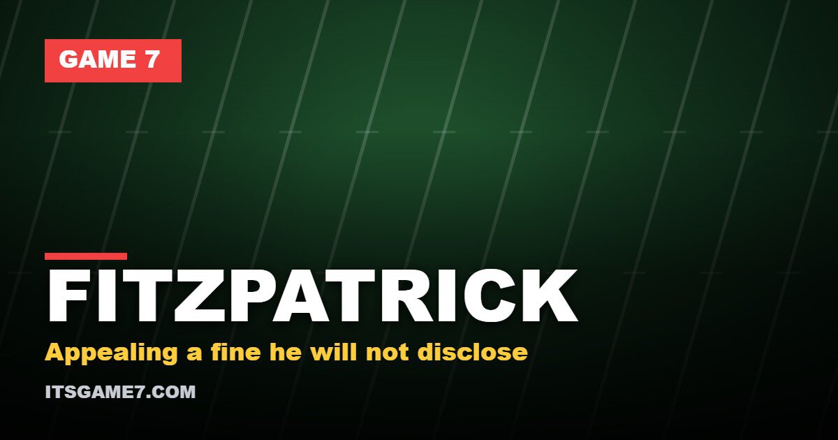 Minkah Fitzpatrick Is Appealing His Fine and Will Not Say How Much It Was