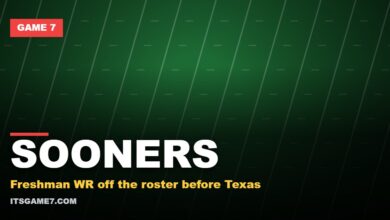 SOONERS. Freshman WR off the roster before Texas