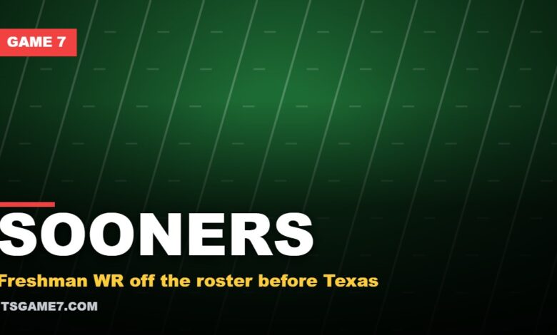 SOONERS. Freshman WR off the roster before Texas