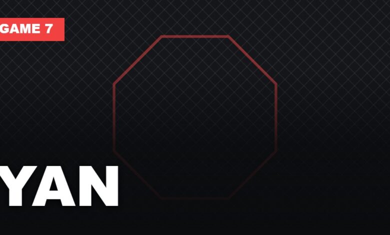 Game 7 graphic with the headline YAN over an octagon illustration