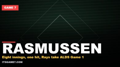 Rasmussen Nearly No-Hits Yankees: Rays Win ALDS Game 1, 1-0
