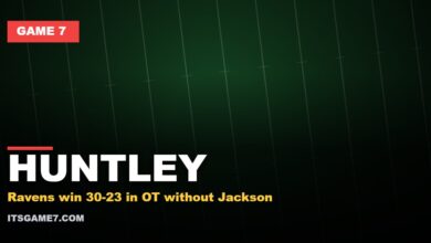HUNTLEY - Ravens win 30-23 in OT without Jackson