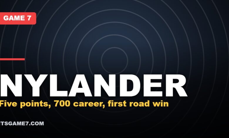 NYLANDER: Five points, 700 career, first road win